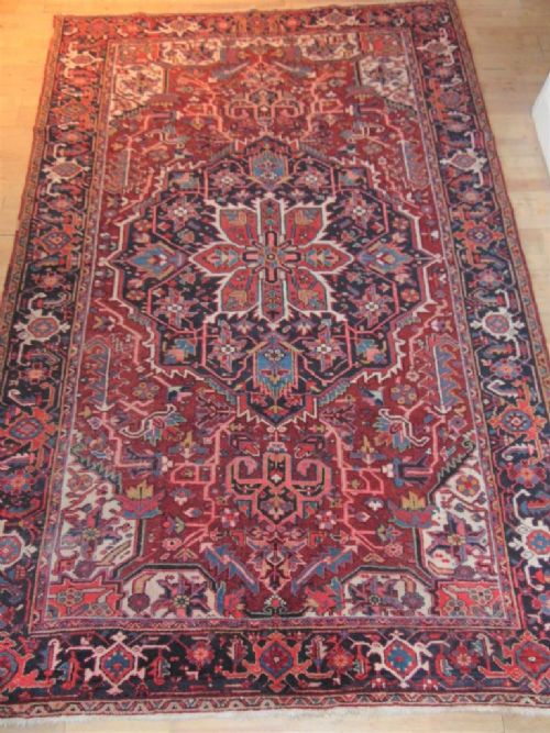 Antique Heriz Carpet / Rug Persia Azerbaijan