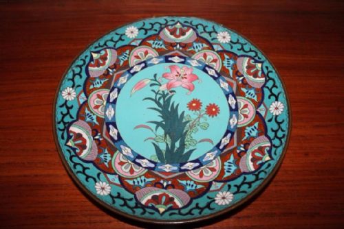 19th Century Chinese Cloisonne Dish / Charger
