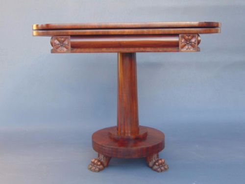 
William IV Mahogany Side Table / Turn Over Tea Table