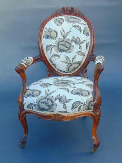 fig 1. Victorian Walnut Armchair