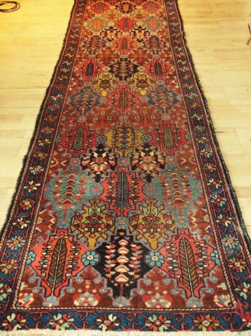 Antique Bakhtiari Runner / Carpet / Rug Rare Design