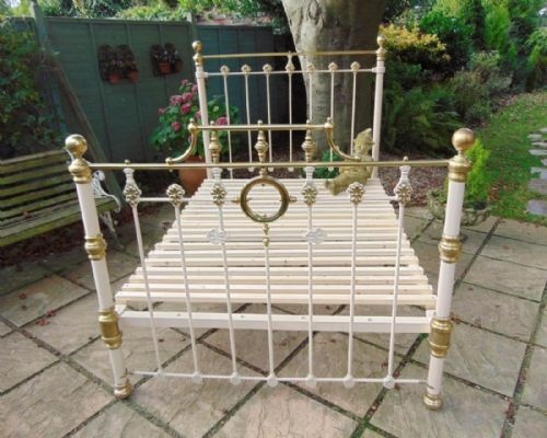 fig 1. Victorian Cast and Brass Double Bed 1893