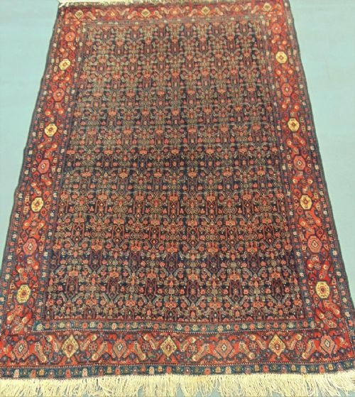 Fine Hamadan Carpet / Rug Flowerhead Design