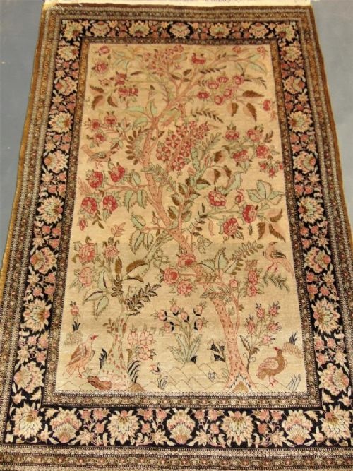 Kashmir Silk Carpet Tree of Life