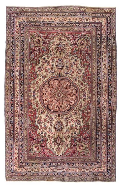 Antique Lavar Kirman Carpet 19th Century Room Size
