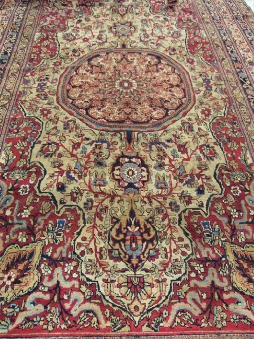 fig 1. Antique Lavar Kirman Carpet 19th Century Room Size