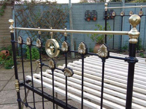 fig 1. Victorian Cast and Brass Double Bed 1893