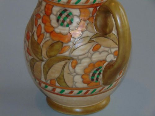 ART DECO CROWN DUCAL CHARLOTTE RHEAD HAND PAINTED JUG - ADDITIONAL PHOTO 5