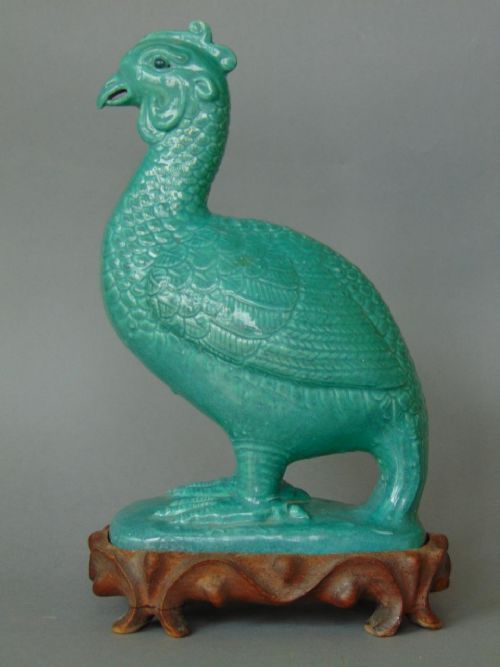 Chinese Turqoise Glaze Phoenix Kangxi Mark