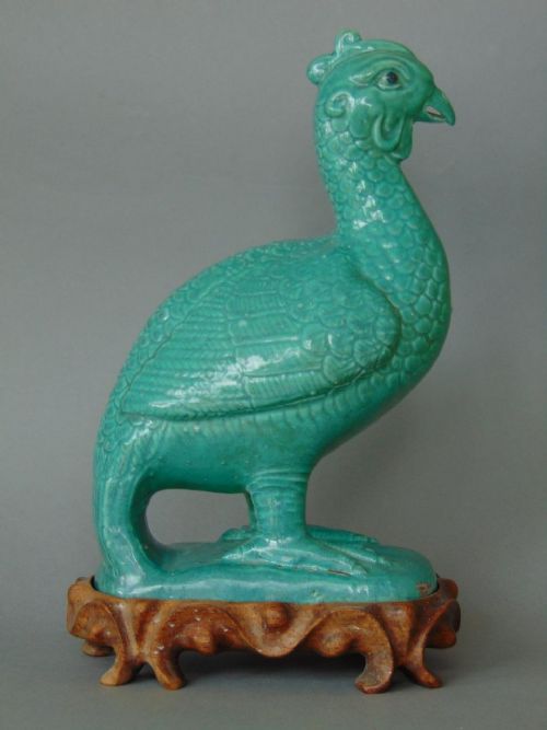 fig 1. Chinese Turqoise Glaze Phoenix Kangxi Mark