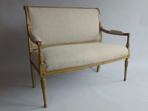 fig 1. Elegant 19th Century Parcel Gilt French Sofa