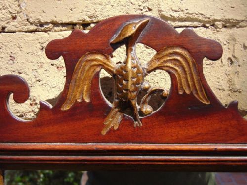 fig 1. Neat Georgian Style Mahogany Pier Glass Mirror Ho Ho Bird