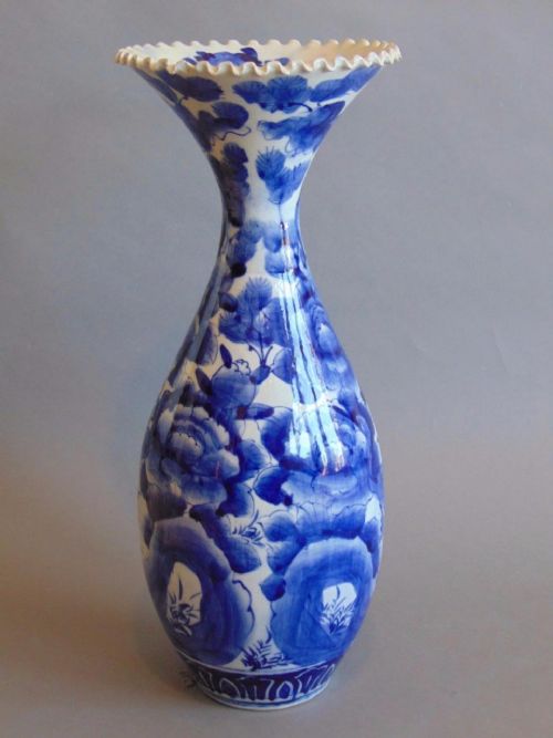 Large Japanese Arita Porcelain Vase Meiji Period