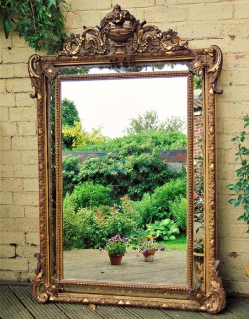 Impressive Large Gilt and Gesso Marginal Mirror 19th Century