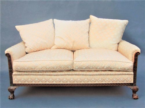 Mahogany Ball & Claw Sofa / Settee