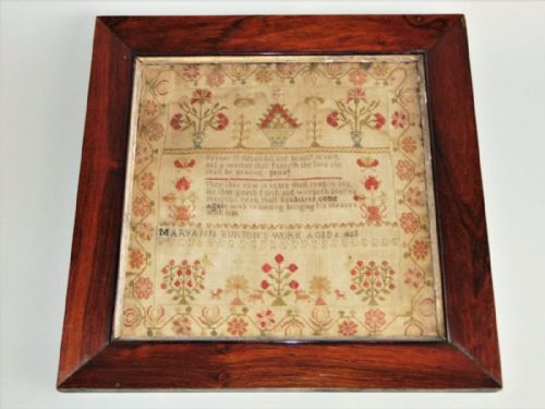 Early 19th Century Sampler Mary Burton Aged 11