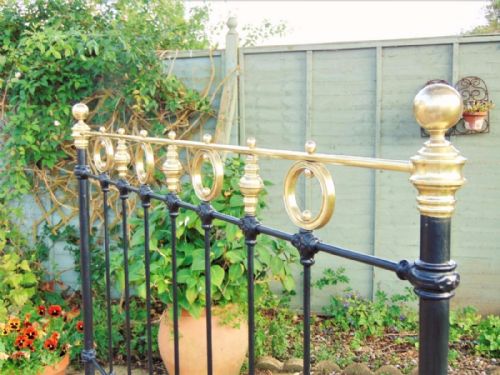 fig 1. Pretty Victorian Cast and Brass Double Bed