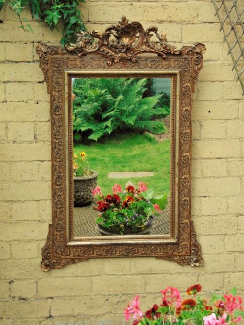 fig 1. Beautiful French Gilt Overmantel Mirror 19th Century