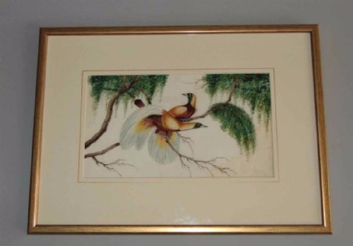 Chinese Watercolour Painting on Pith 19th Century