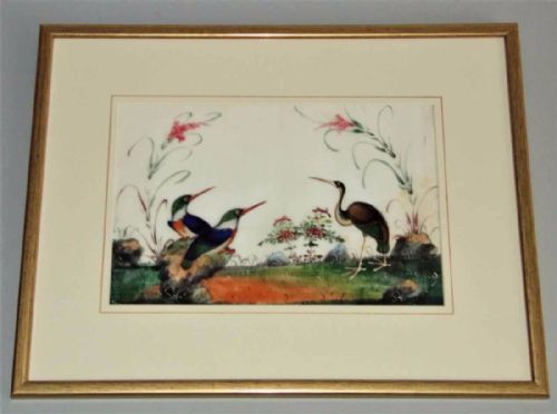 Chinese Watercolour Painting on Pith 19th Century