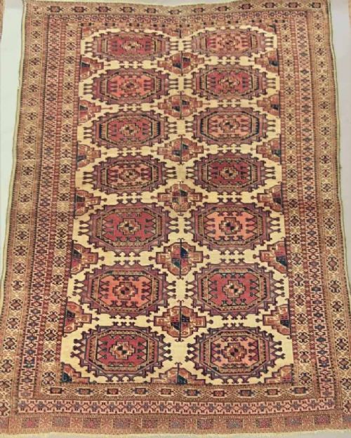 Unusual Tekke Rug Rare Colour Palette Emirate of Bukhara 1900