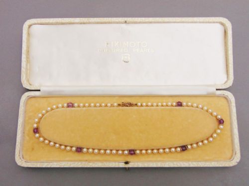 Antique 9 Carat Gold, Pearl and Amethyst Necklace
