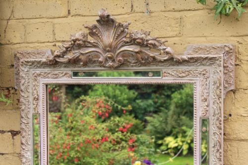 fig 1. Beautiful French Painted Overmantel Mirror 19th Century