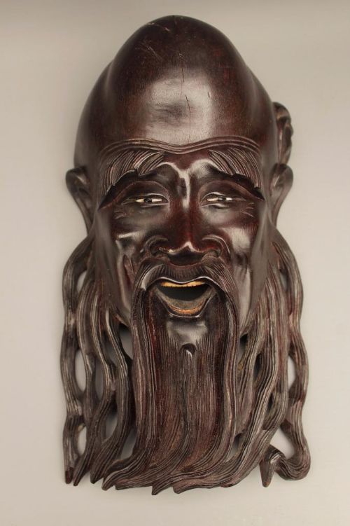 Japanese Meiji Hardwood Noh Mask