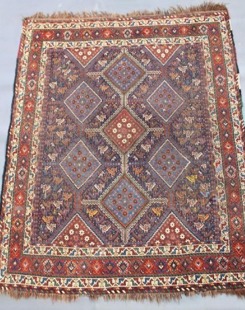 Antique Tribal Kashgai Carpet / Rug