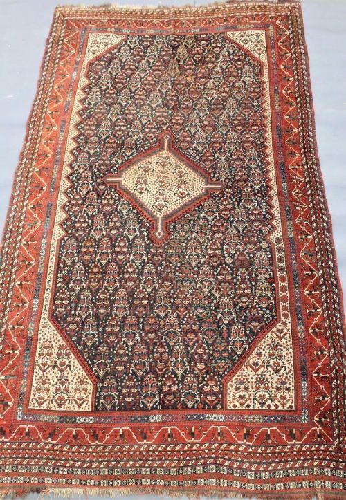 Antique 19th Century Tribal Kashgai Rug Carpet Persian