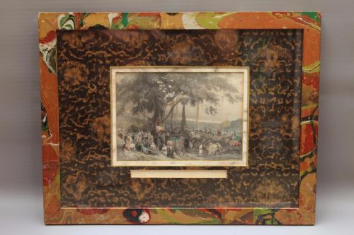 Sikh Gathering Hand Coloured Engraving Circa 1850