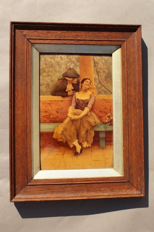 Victorian Crystoleum Amorous Lovers