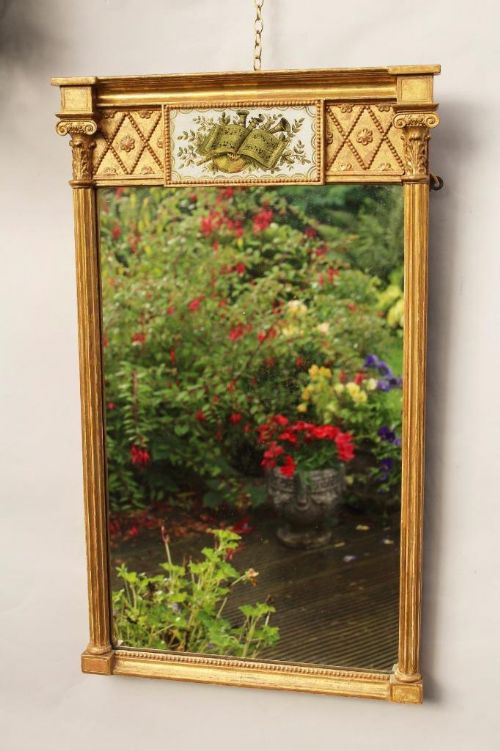 Regency Verre Eglomise Pier Glass Mirror
