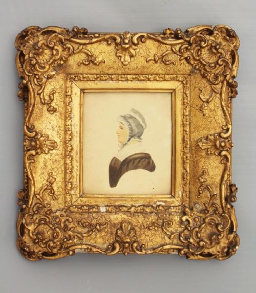 19th Century Miniature Portrait in Gilt Frame