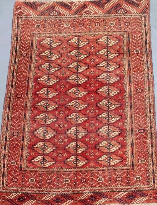 Antique Tekke Turkman Carpet / Rug Emirate of Bukhara Late 19th Century