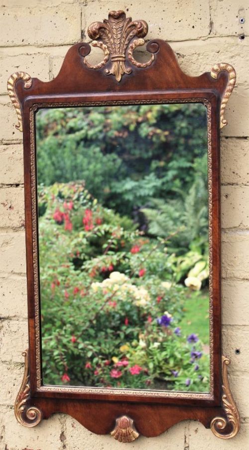 George III Style Regency Walnut Pier Glass Mirror