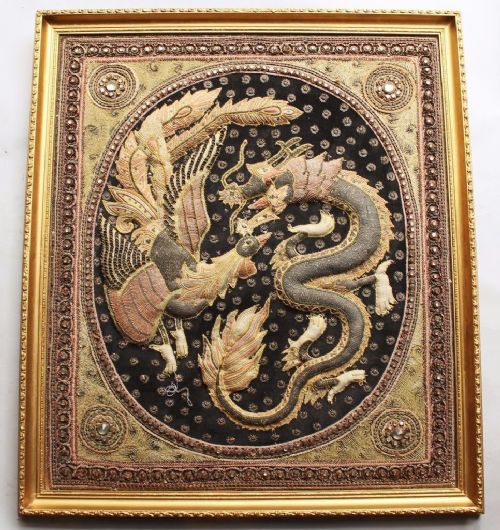 Chinese Embroidery Dragon Phoenix