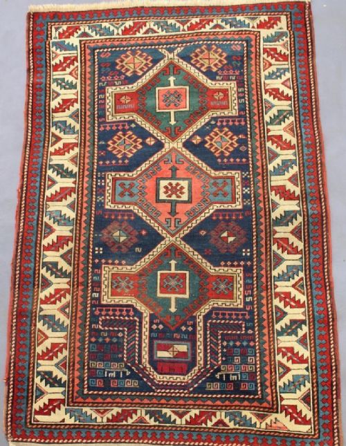 Antique Kazak Prayer Rug / Carpet
