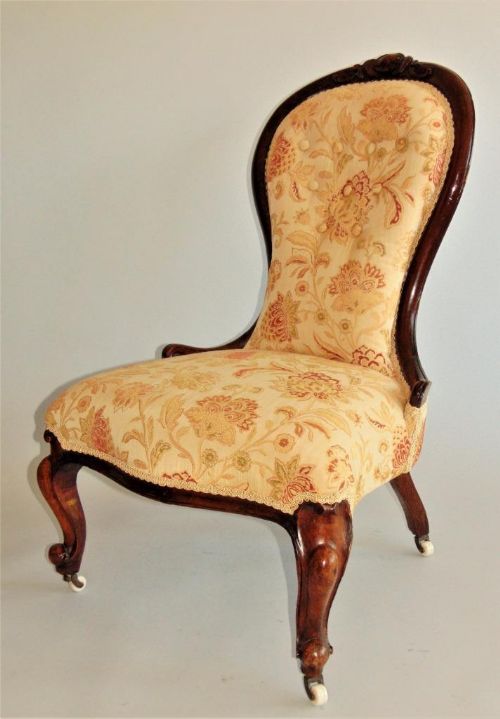 fig 1. Victorian Mahogany Spoonback Nursing Chair