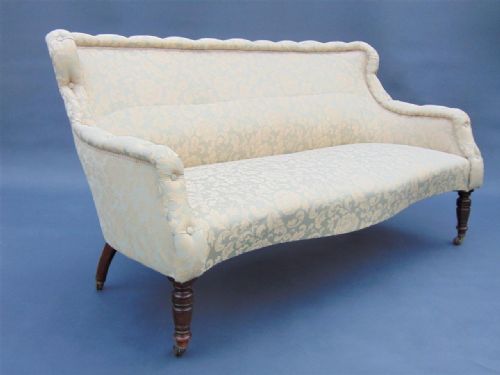 Victorian Mahogany Upholstered Sofa