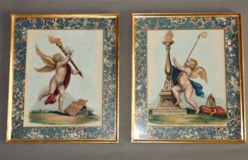 Pair of Regency Engravings Putti Cipriani
