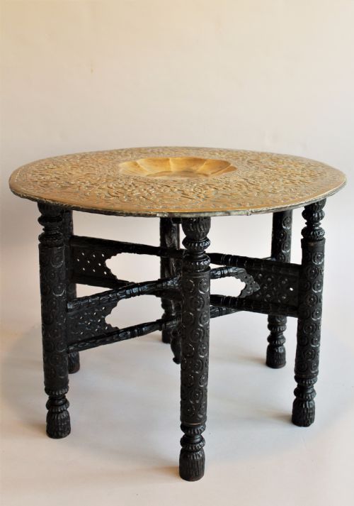 Persian Solid Brass Tray Top Table