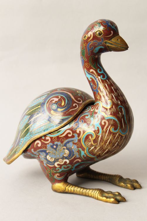 Antique Chinese Cloisonne Phoenix