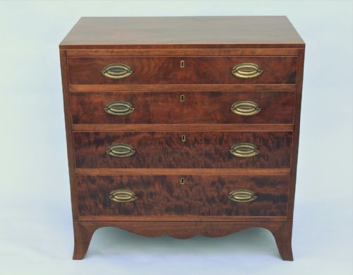 Regency Mahogany Caddy Top Chest of Drawers