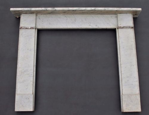 Antique White Marble Fireplace Surround