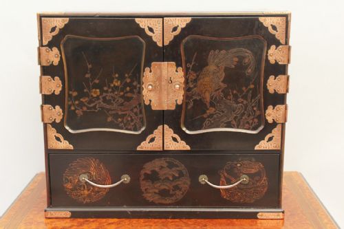 fig 1. Japanese Meiji Lacquer Cabinet