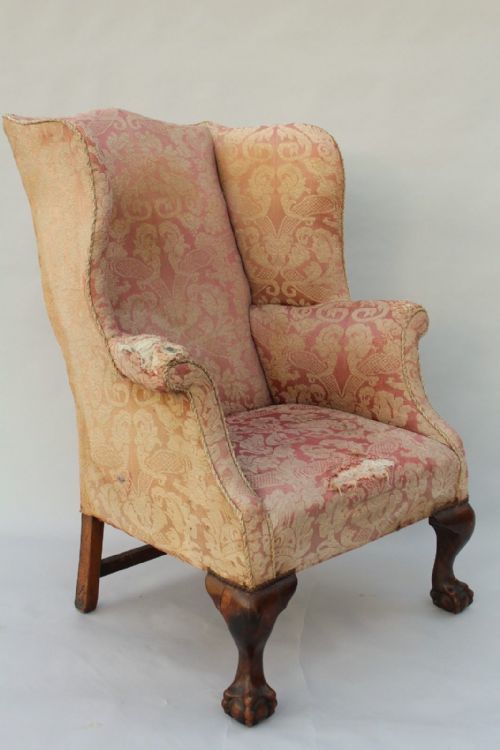 fig 1. George III Style Antique Wingback Armchair