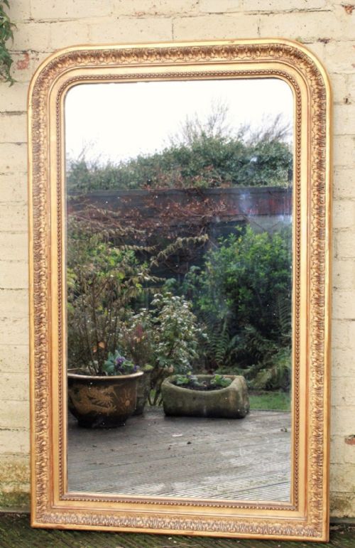 Beautiful French Gilt and Gesso Mirror Overmantle