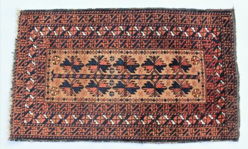 Antique Afghan Balouch Bag Face Weaving