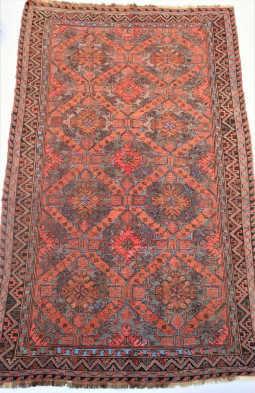 Antique Caucasian Soumakh Carpet Room Size